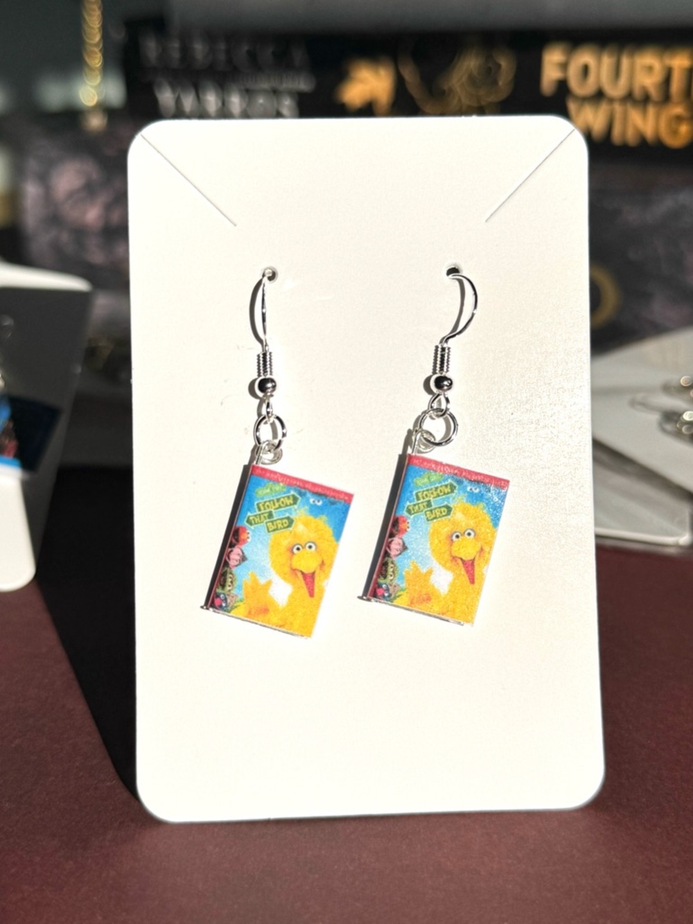Sesame Street - Big Bird Mini Book Dangle Earrings